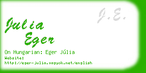 julia eger business card