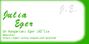 julia eger business card